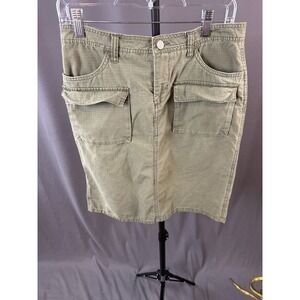 Polo Jeans Co Ralph Lauren Olive Green Cargo Skirt Women's Size 6